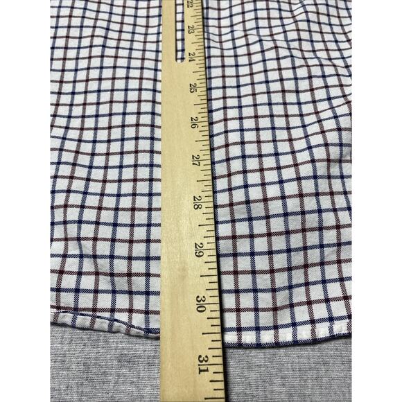 Ralph Lauren Shirt Mens Large Blue Flesh Pony Check Classic Fit Button - Picture 8 of 9